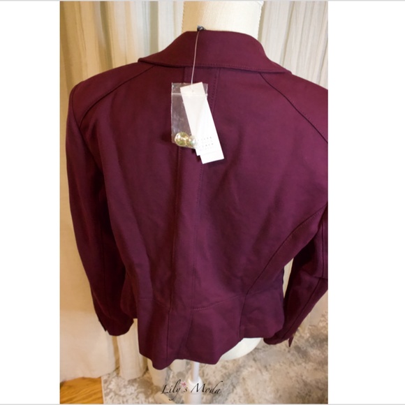 WHBM | Ponte Burgundy Blazer - Picture 6 of 7